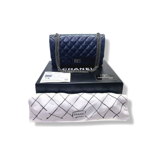 Chanel 2.55 Reissue 266 Lambskin Shw (Navy Blue)