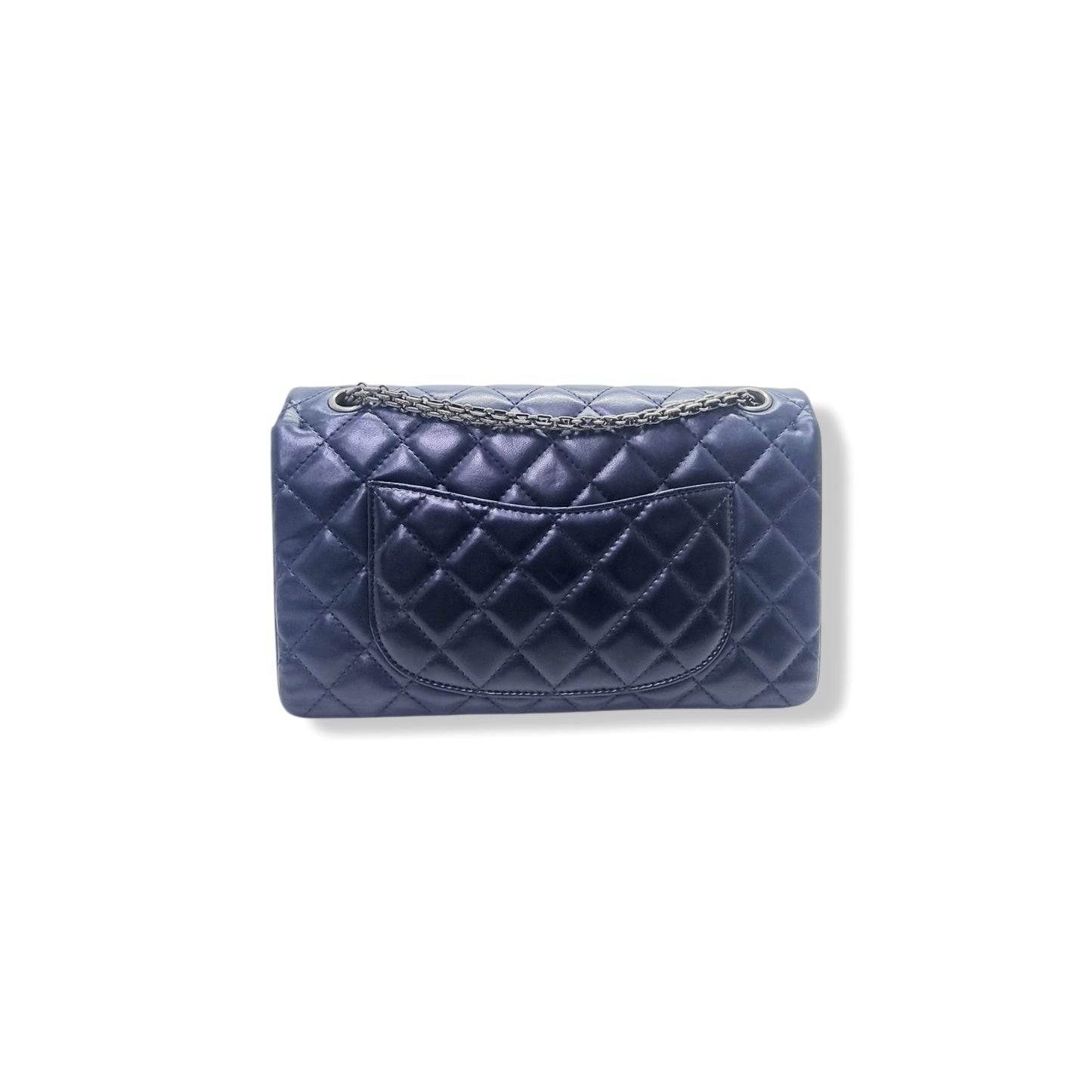 Chanel 2.55 Reissue 266 Lambskin Shw (Navy Blue)