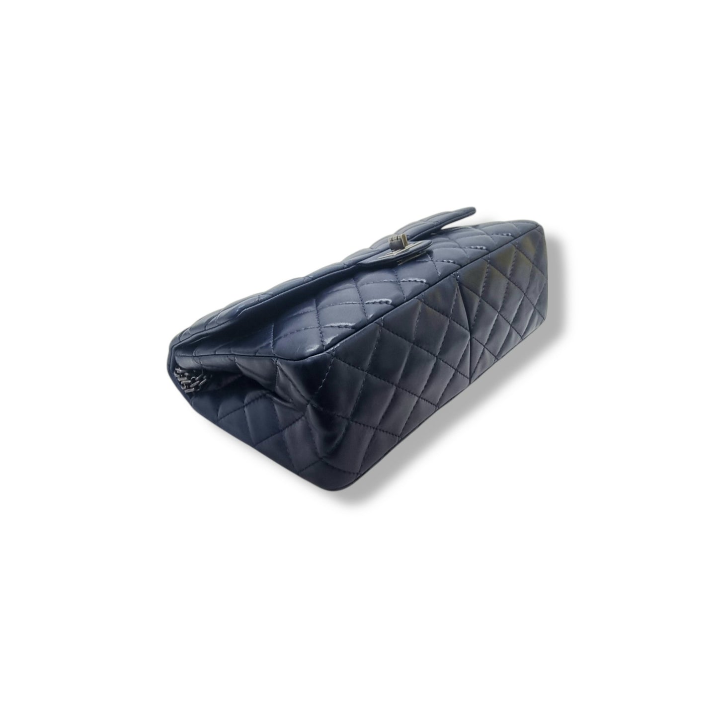 Chanel 2.55 Reissue 266 Lambskin Shw (Navy Blue)