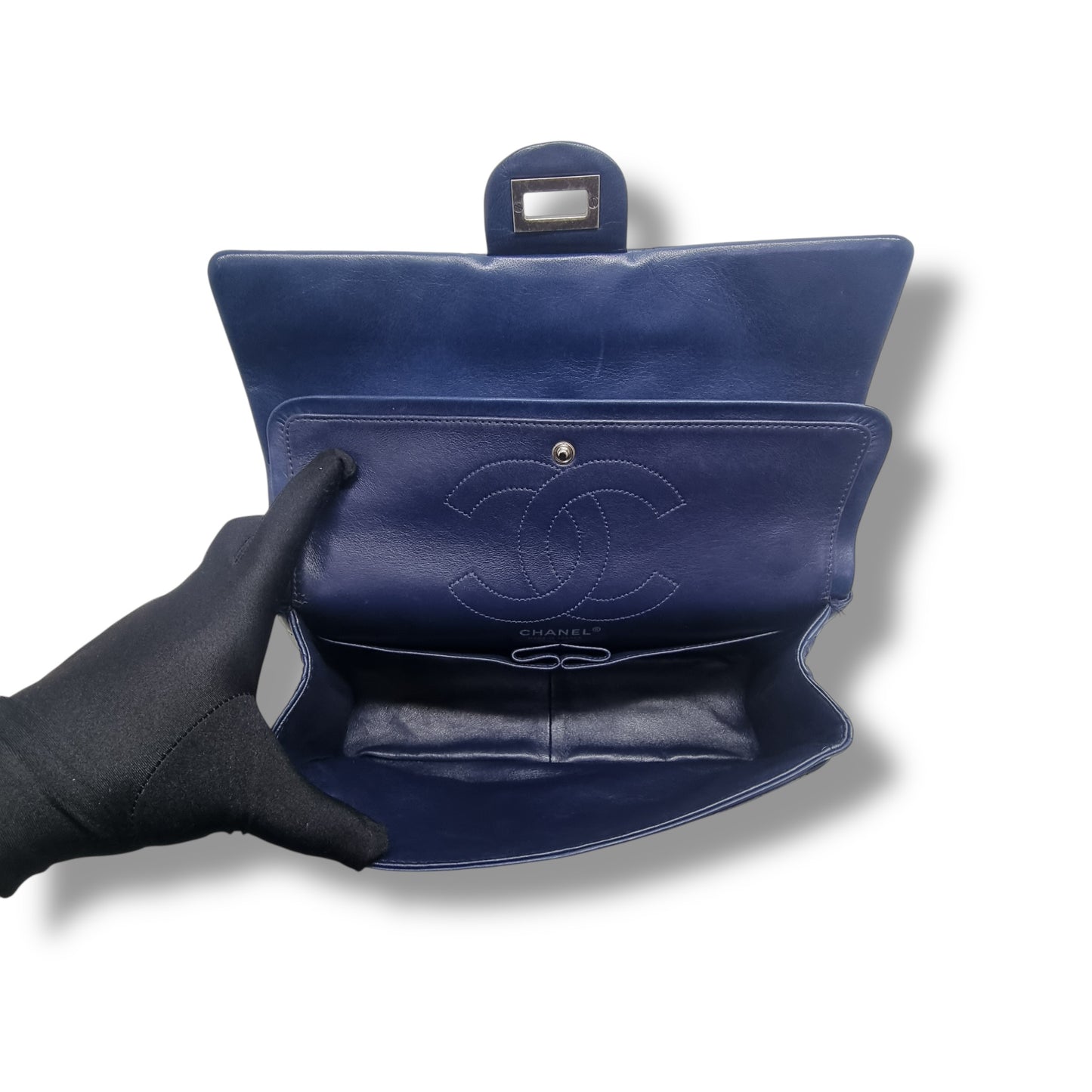 Chanel 2.55 Reissue 266 Lambskin Shw (Navy Blue)