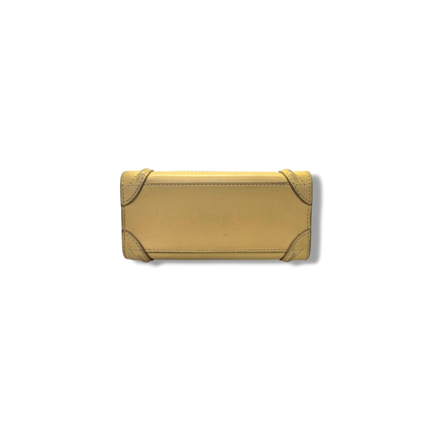 Celine Nano Luggage Leather Tote bag Ghw (Yellow)