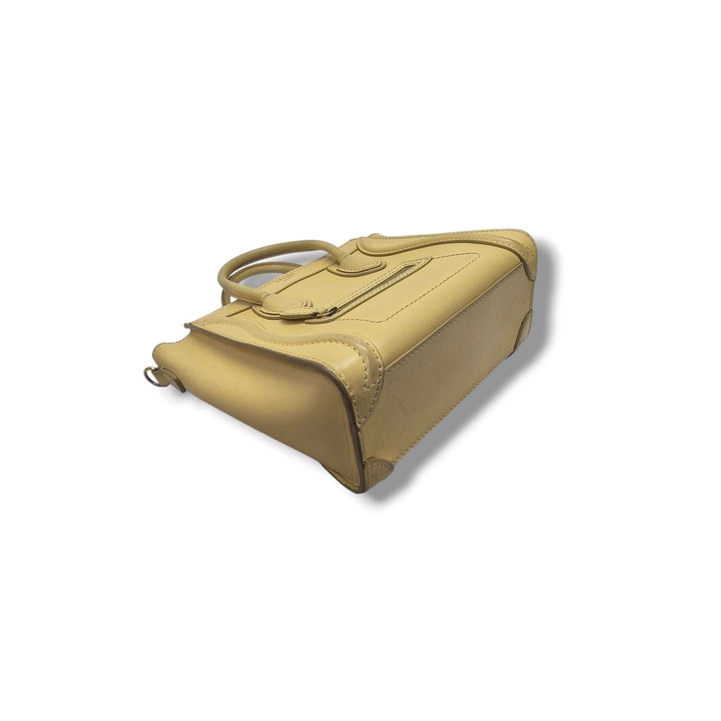 Celine Nano Luggage Leather Tote bag Ghw (Yellow)