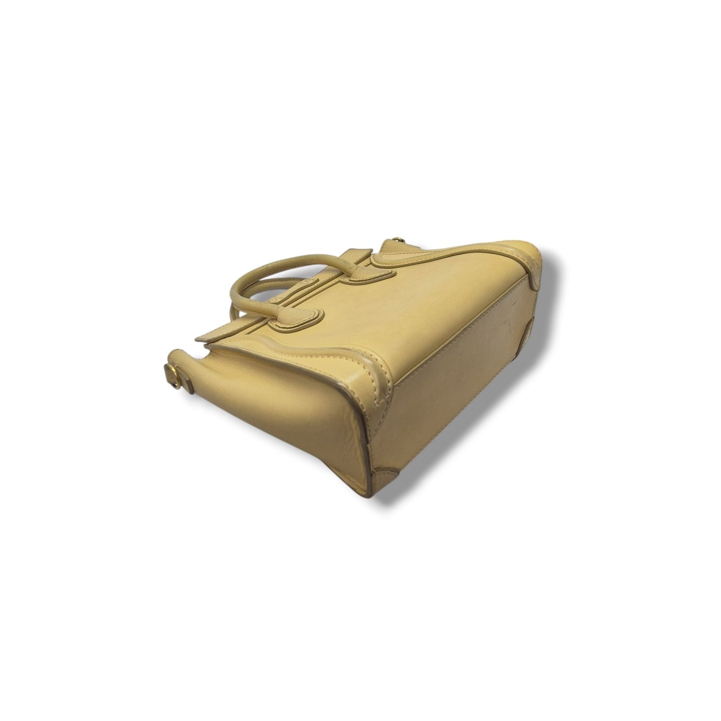 Celine Nano Luggage Leather Tote bag Ghw (Yellow)