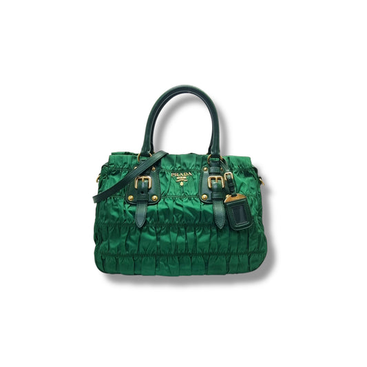 Prada Tessuto Gaufre Nylon Tote Bag Ghw (Mint Green)