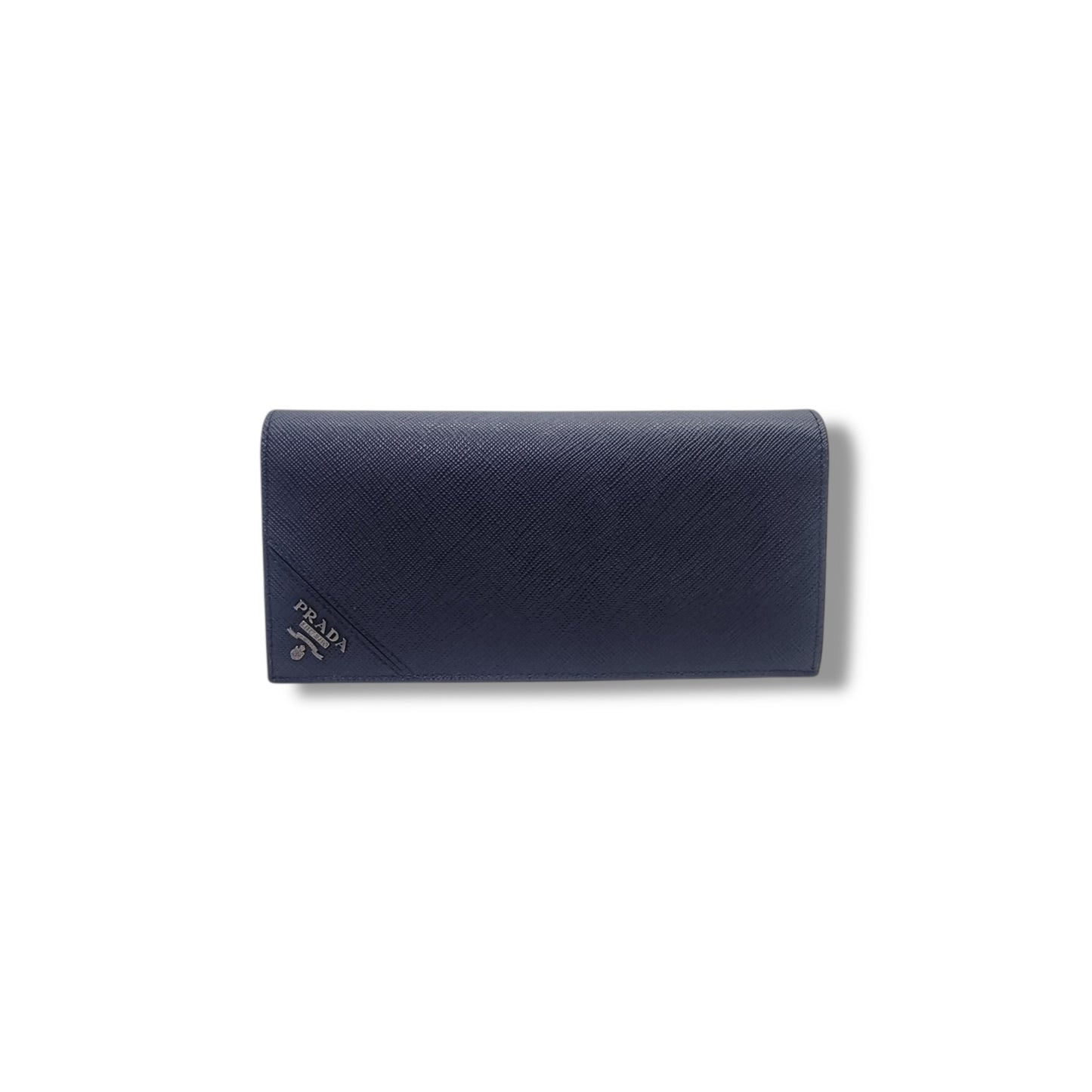 Prada 2MV836 Saffiano Leather Bifold Wallet ( Blue)