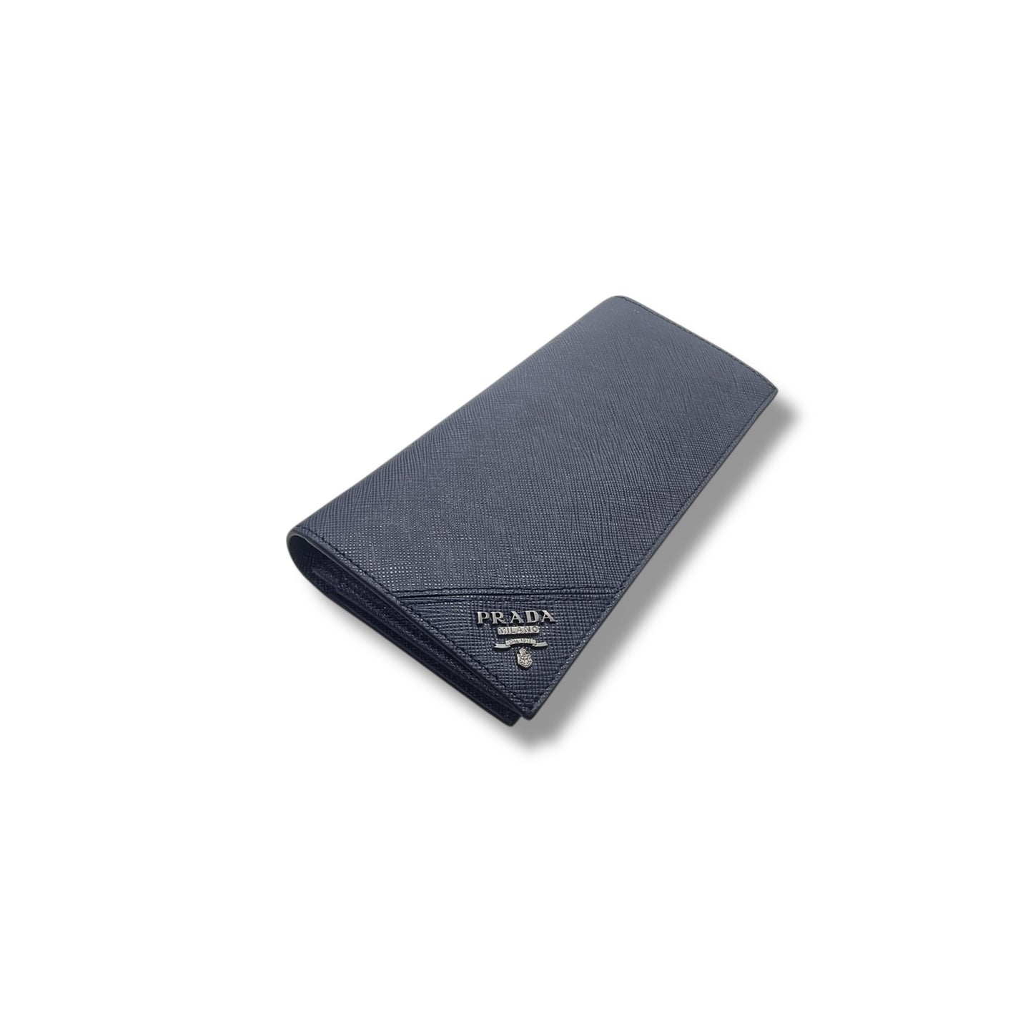 Prada 2MV836 Saffiano Leather Bifold Wallet ( Blue)