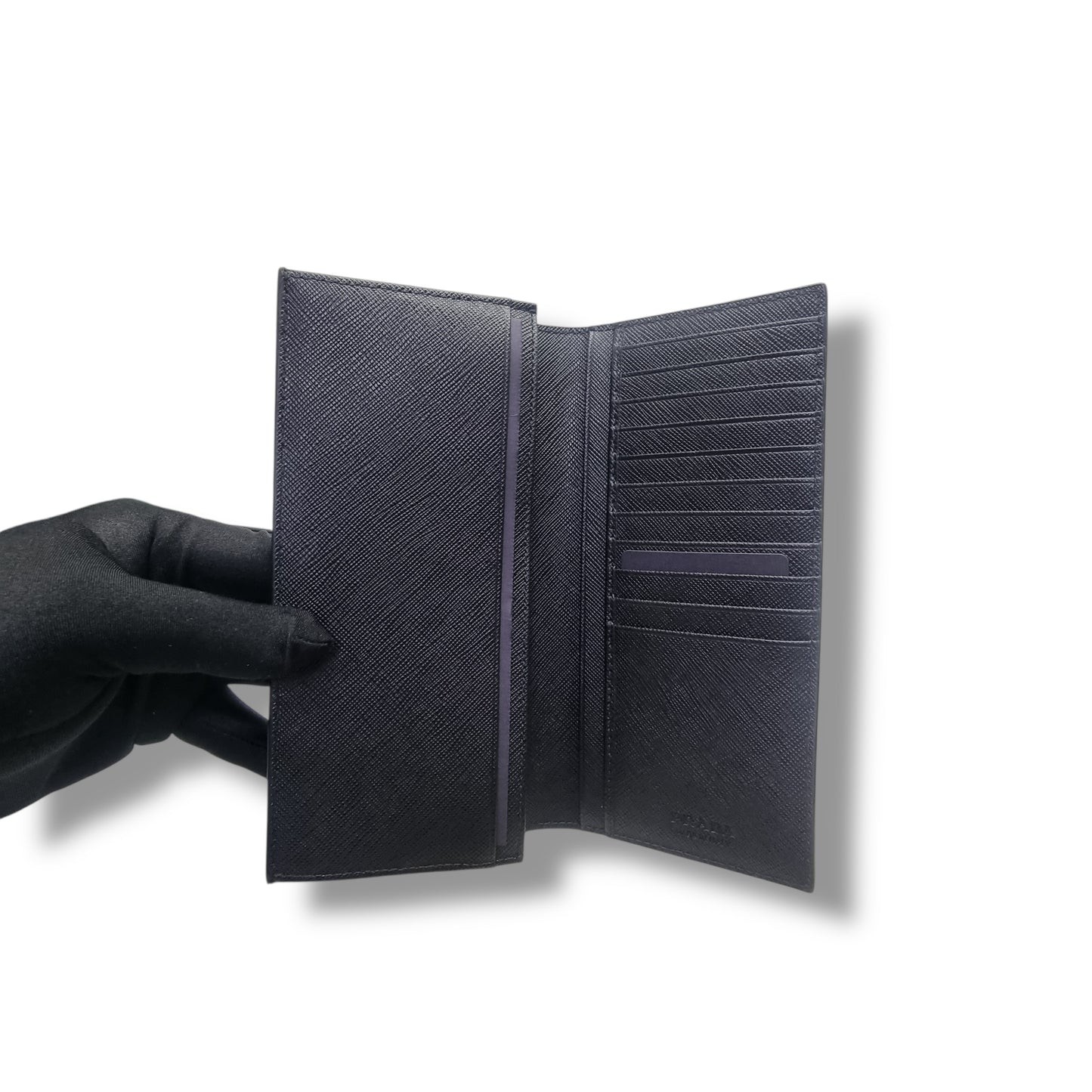 Prada 2MV836 Saffiano Leather Bifold Wallet (Black)