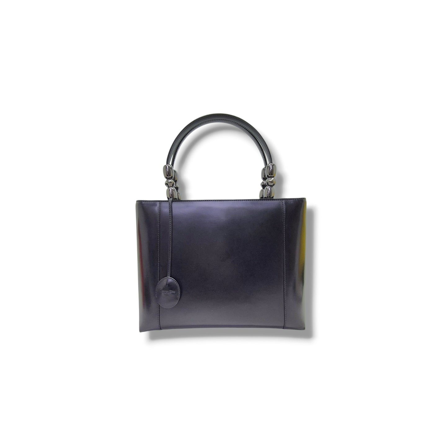 Christian Dior Malice Pearl Top Handle Leather Bag Shw (Black)
