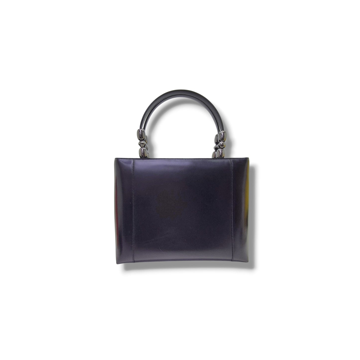 Christian Dior Malice Pearl Top Handle Leather Bag Shw (Black)