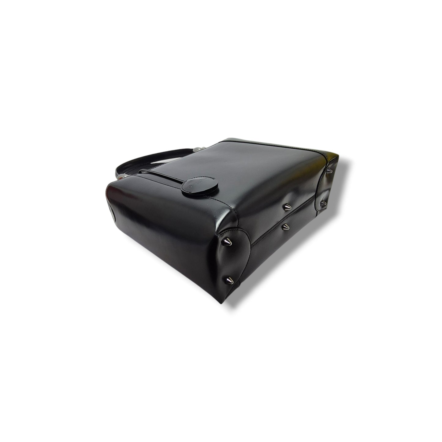 Christian Dior Malice Pearl Top Handle Leather Bag Shw (Black)