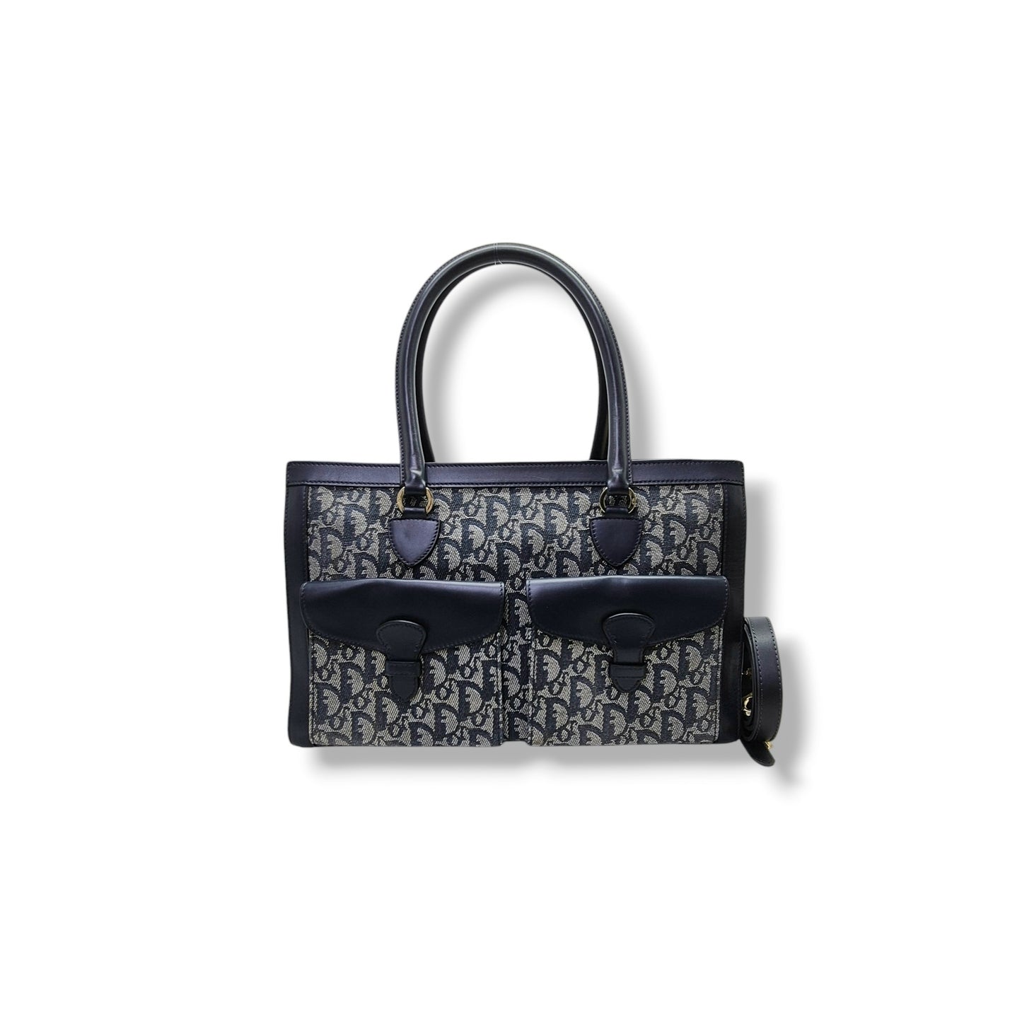 Christian Dior Diorissimo Lovely Canvas Bag Shw (Black)
