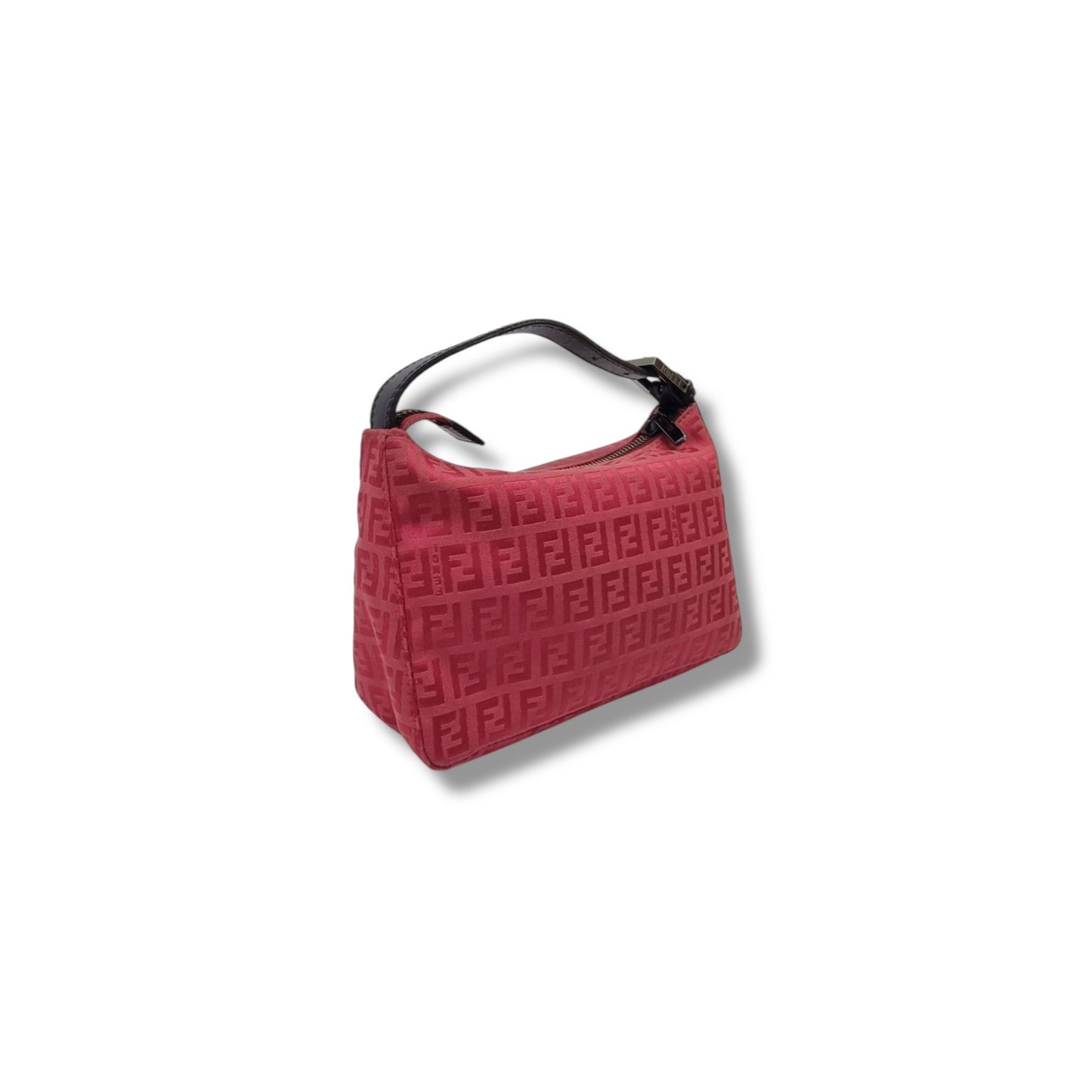 Fendi Vintage Zucchino Cotton Mini Bag Shw (Red)