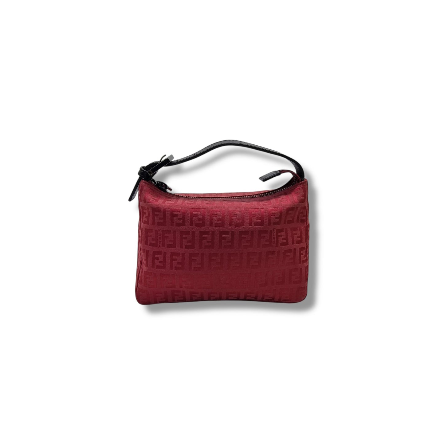 Fendi Vintage Zucchino Cotton Mini Bag Shw (Red)