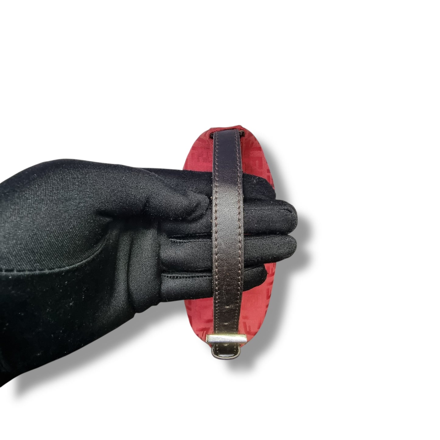 Fendi Vintage Zucchino Cotton Mini Bag Shw (Red)