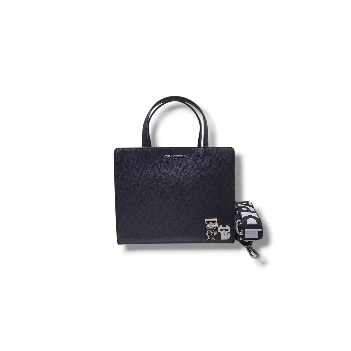 Karl Lagerfeld Maybelle Leather Tote Bag Shw (Black)