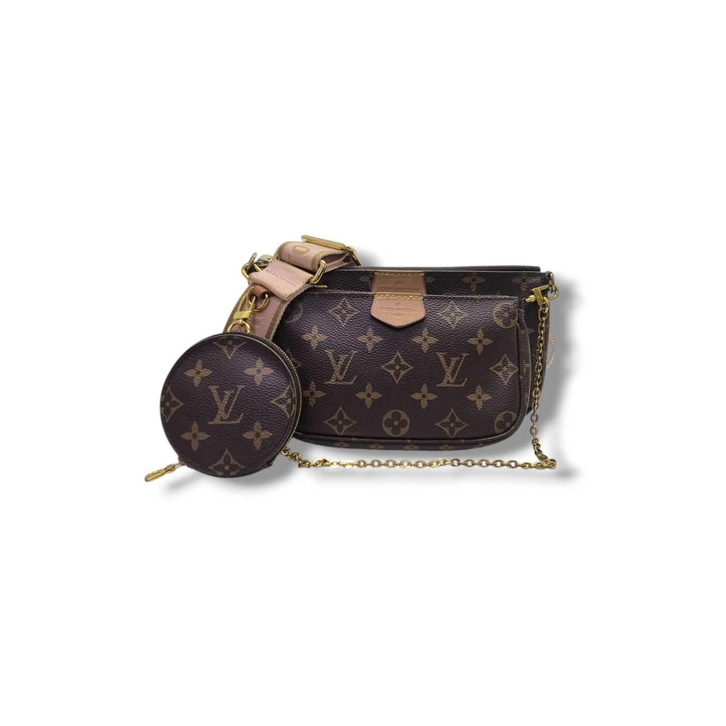 Louis Vuitton Multi Pochette Accessoires Monogram Rose Clair Ghw