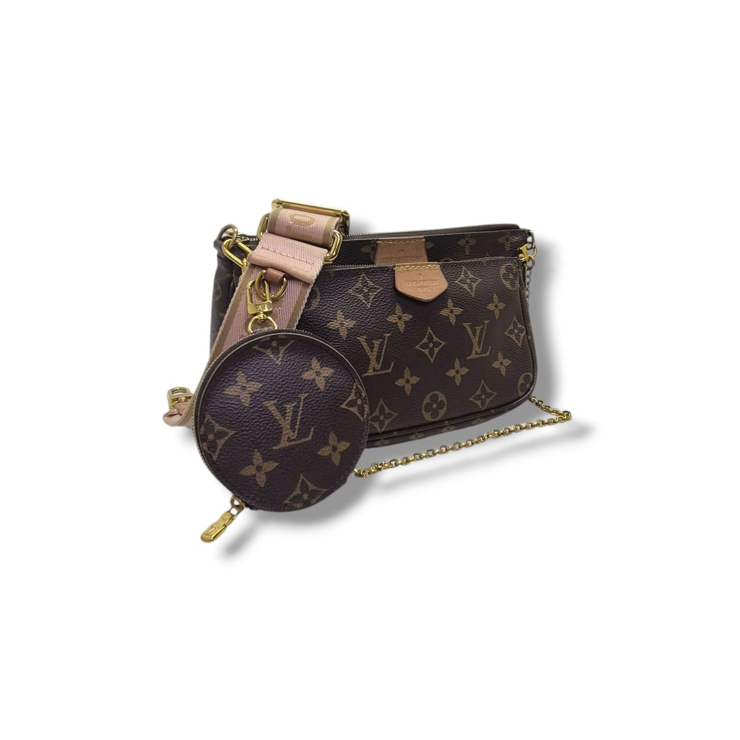 Louis Vuitton Multi Pochette Accessoires Monogram Rose Clair Ghw