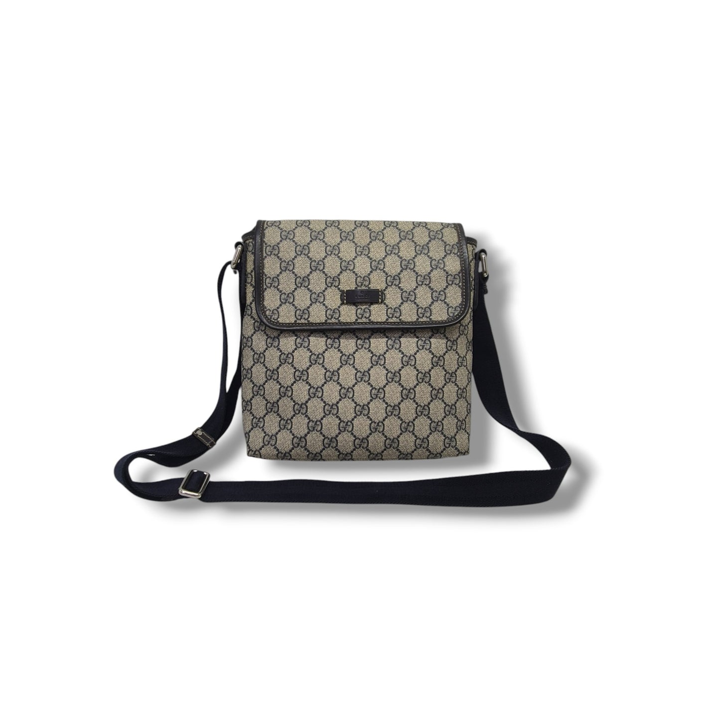 Gucci GG Supreme Messenger Bag Shw ( Navy Blue)