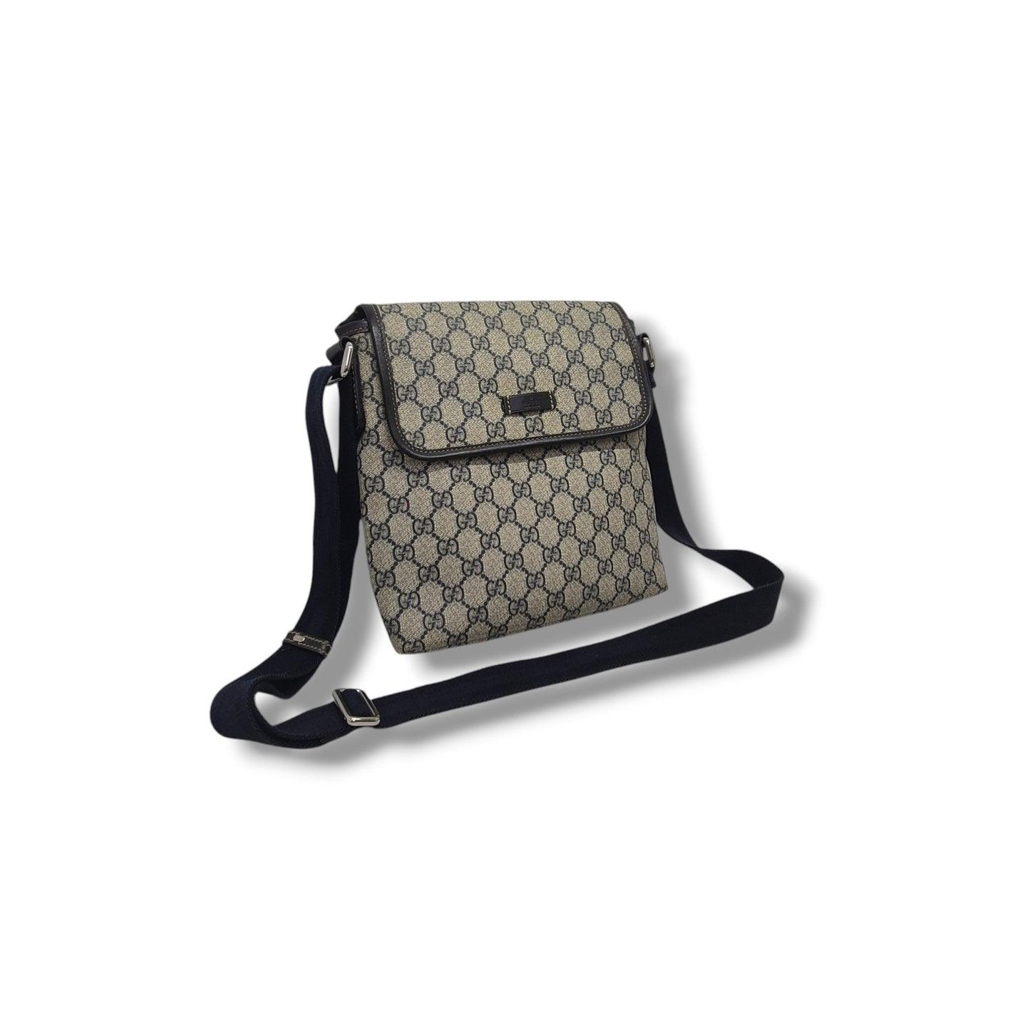 Gucci GG Supreme Messenger Bag Shw ( Navy Blue)