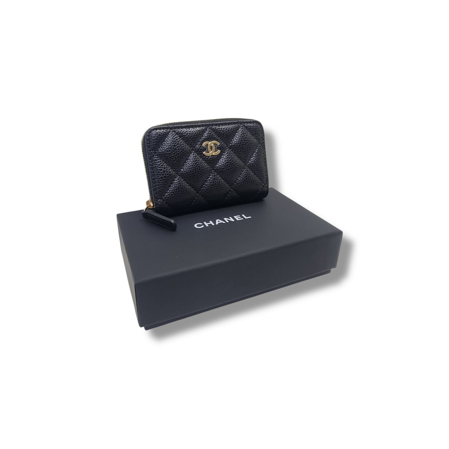 Chanel Classic Zip Coin Purse Caviar Ghw (Black)
