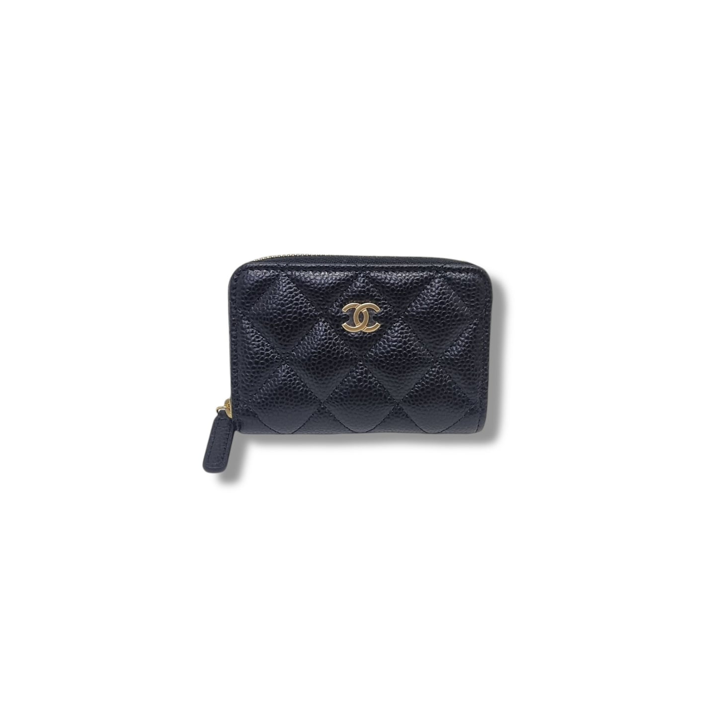 Chanel Classic Zip Coin Purse Caviar Ghw (Black)