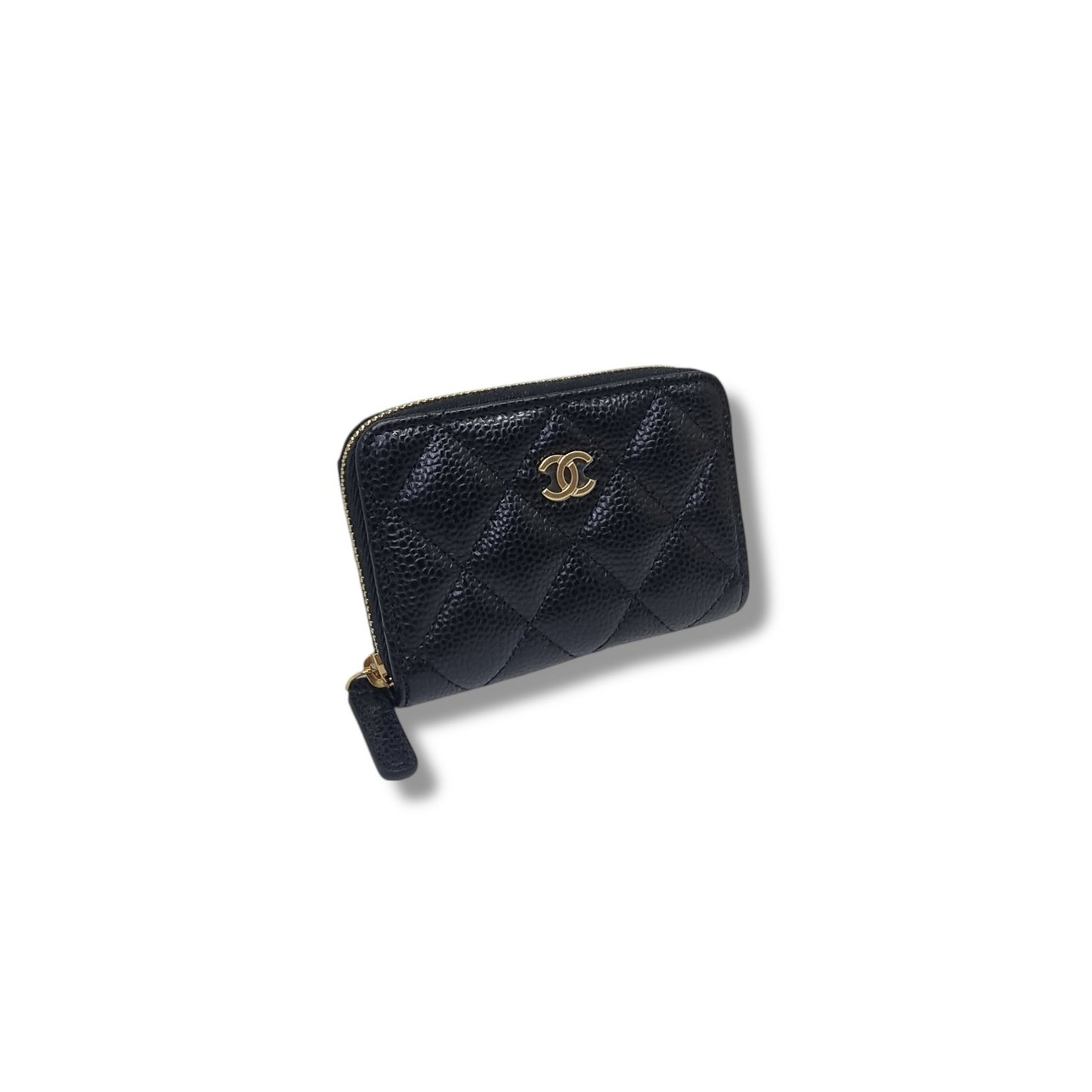 Chanel Classic Zip Coin Purse Caviar Ghw (Black)