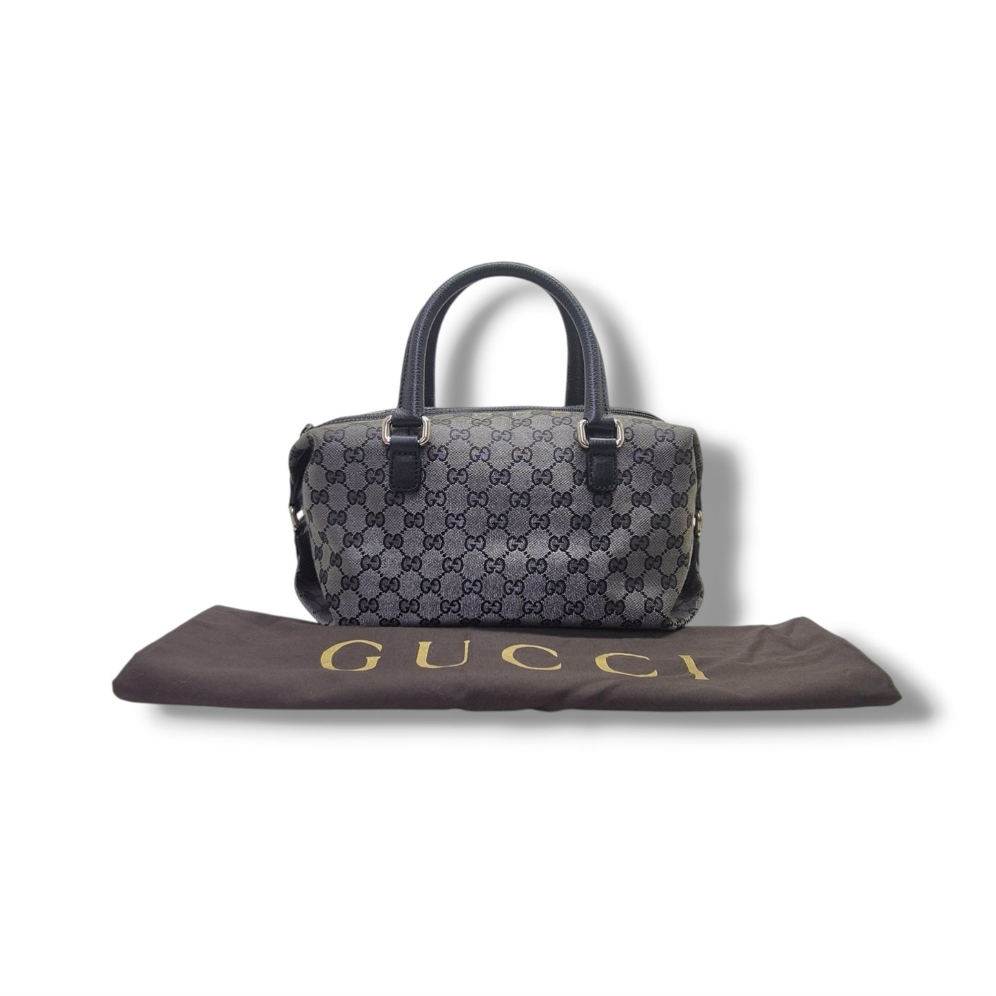 Gucci GG Joy Crystal Canvas Boston Bag Shw (Black Crystal)