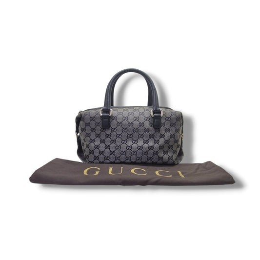 Gucci GG Joy Crystal Canvas Boston Bag Shw (Black Crystal)