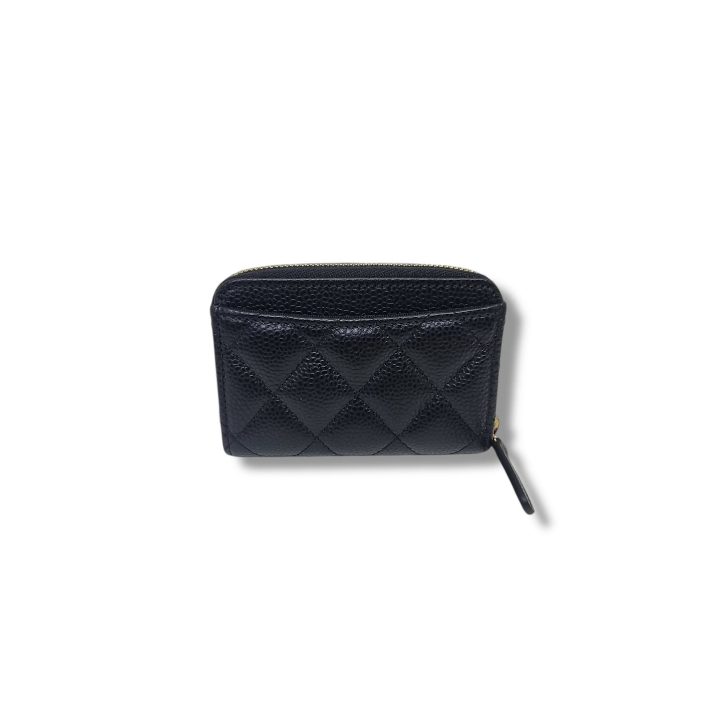 Chanel Classic Zip Coin Purse Caviar Ghw (Black)