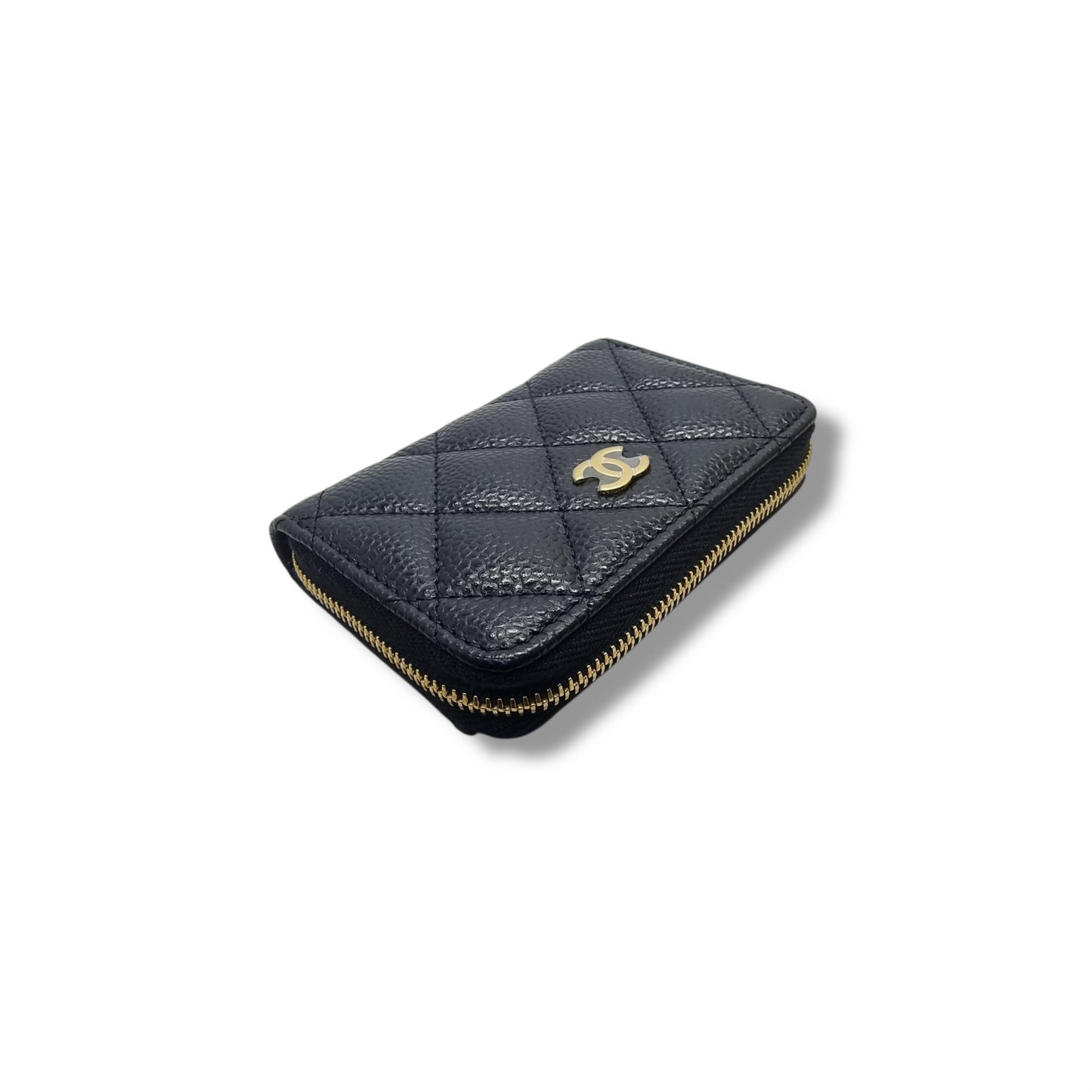 Chanel Classic Zip Coin Purse Caviar Ghw (Black)