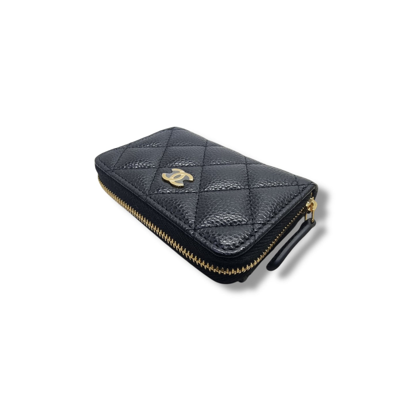 Chanel Classic Zip Coin Purse Caviar Ghw (Black)