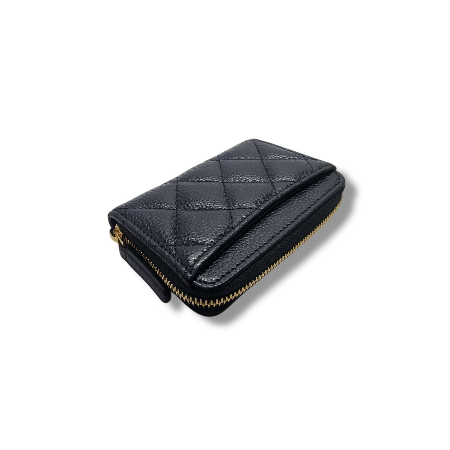 Chanel Classic Zip Coin Purse Caviar Ghw (Black)