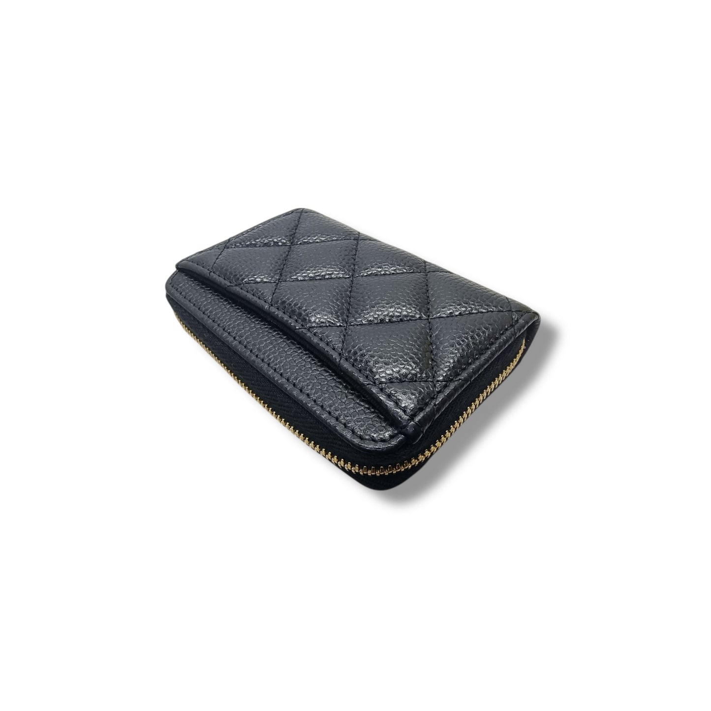 Chanel Classic Zip Coin Purse Caviar Ghw (Black)