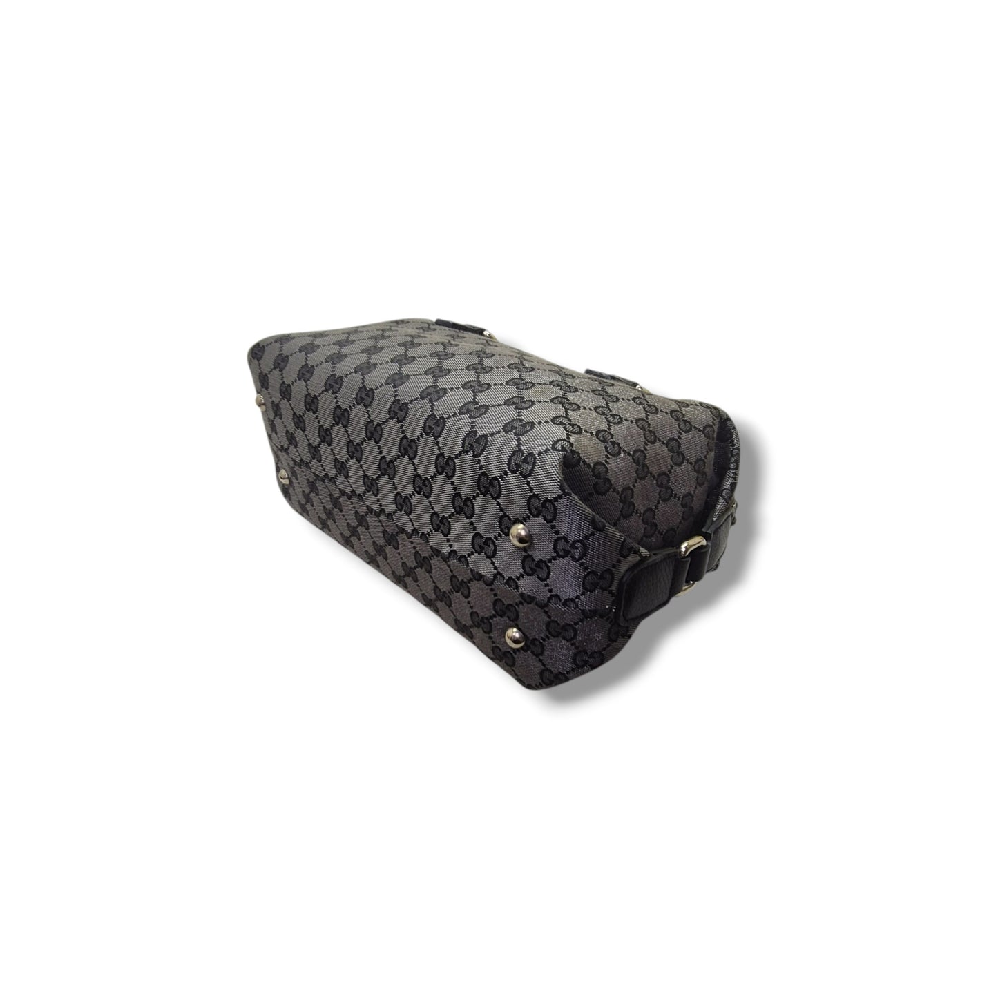 Gucci GG Joy Crystal Canvas Boston Bag Shw (Black Crystal)