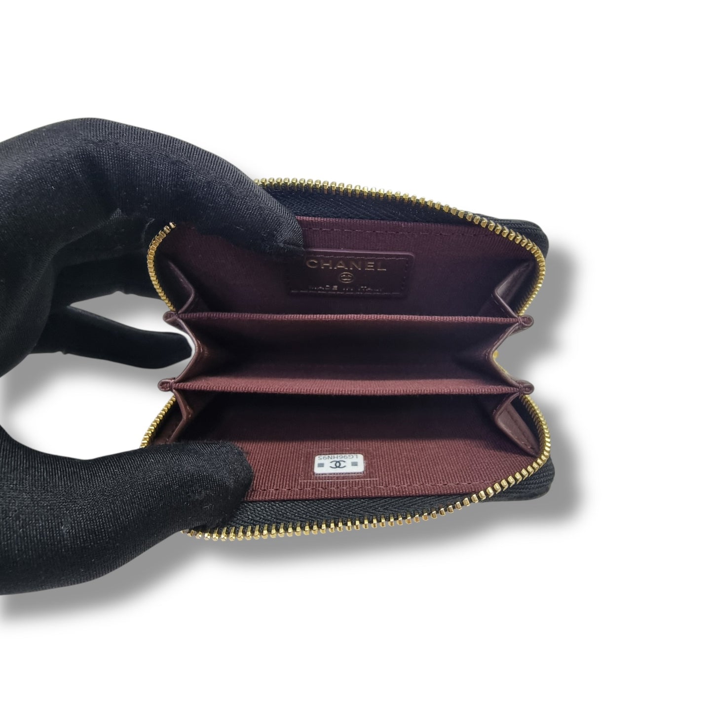 Chanel Classic Zip Coin Purse Caviar Ghw (Black)
