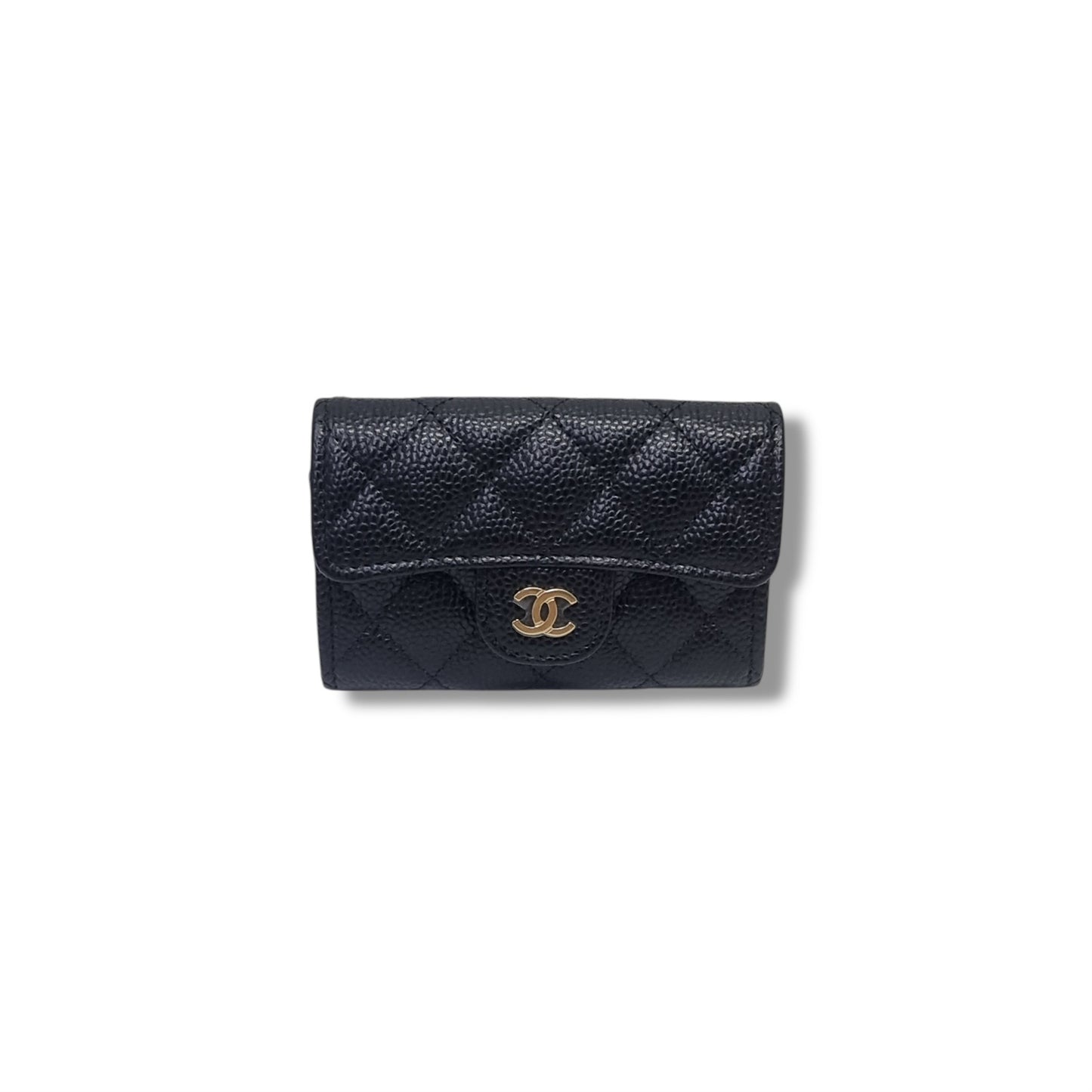Chanel Classic Flap Card Holder Caviar Ghw (Black)