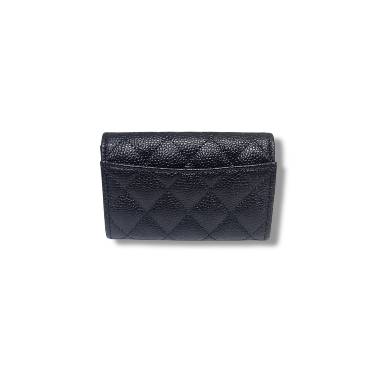 Chanel Classic Flap Card Holder Caviar Ghw (Black)