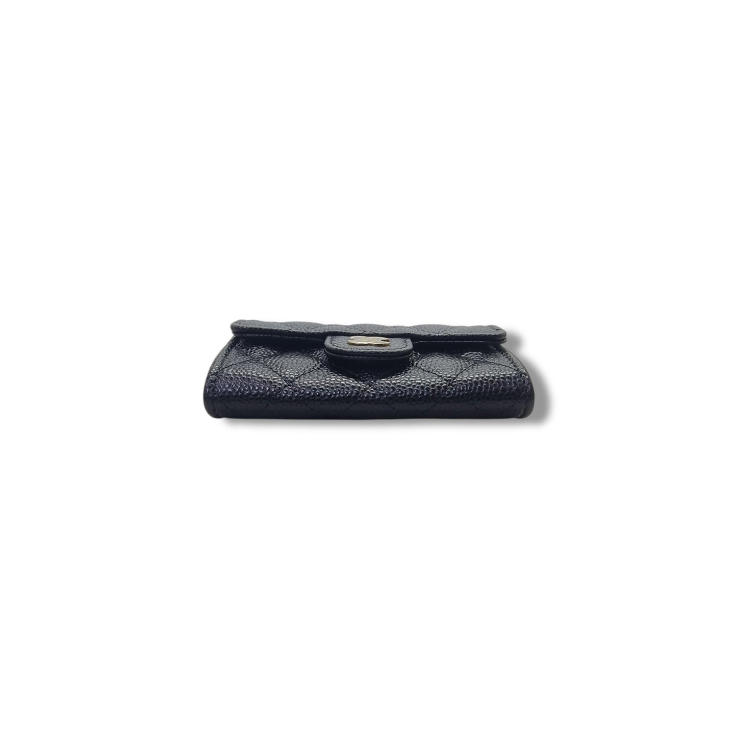 Chanel Classic Flap Card Holder Caviar Ghw (Black)