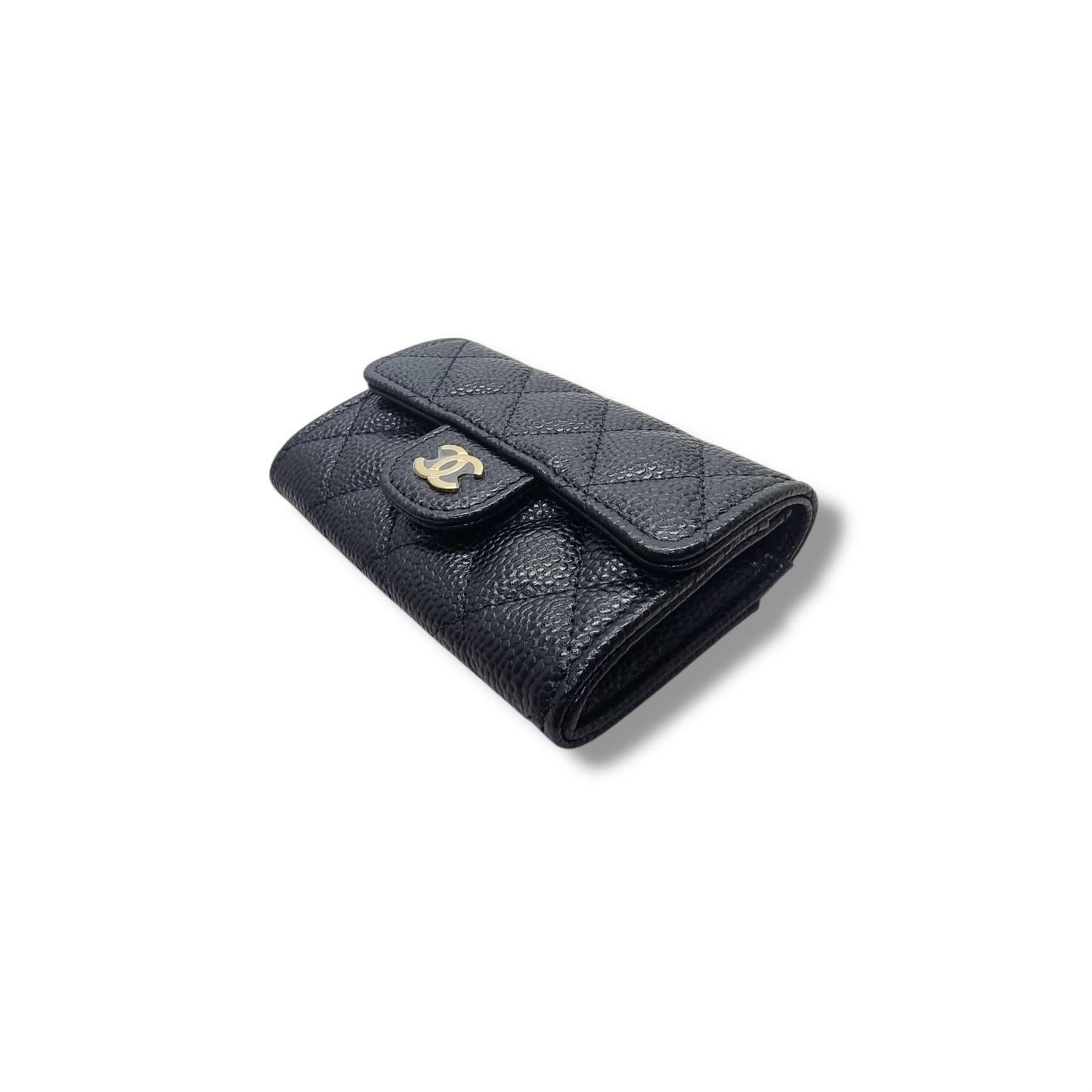 Chanel Classic Flap Card Holder Caviar Ghw (Black)