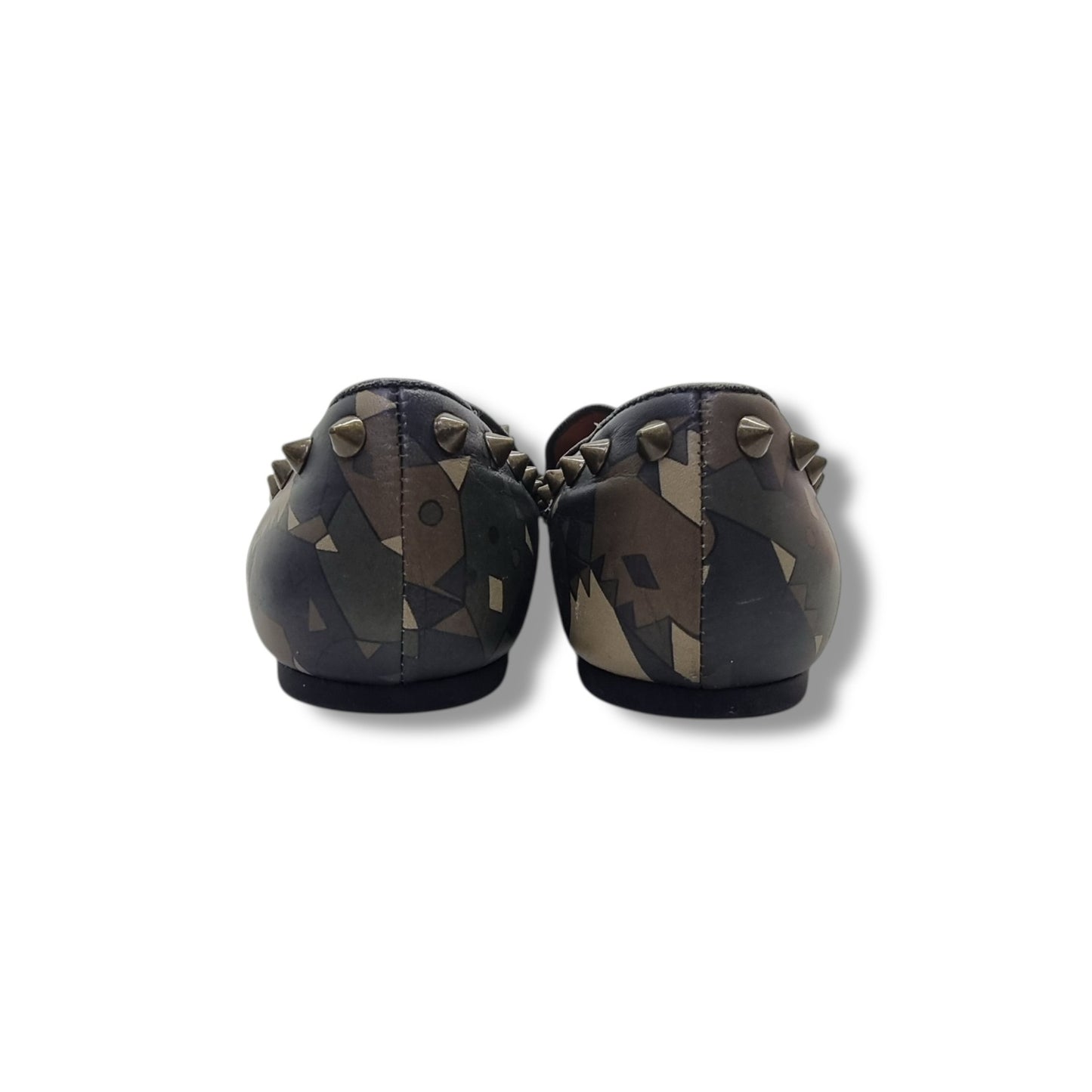 Marc Jacobs Leather Printed Loafers Studded (Camouflage)