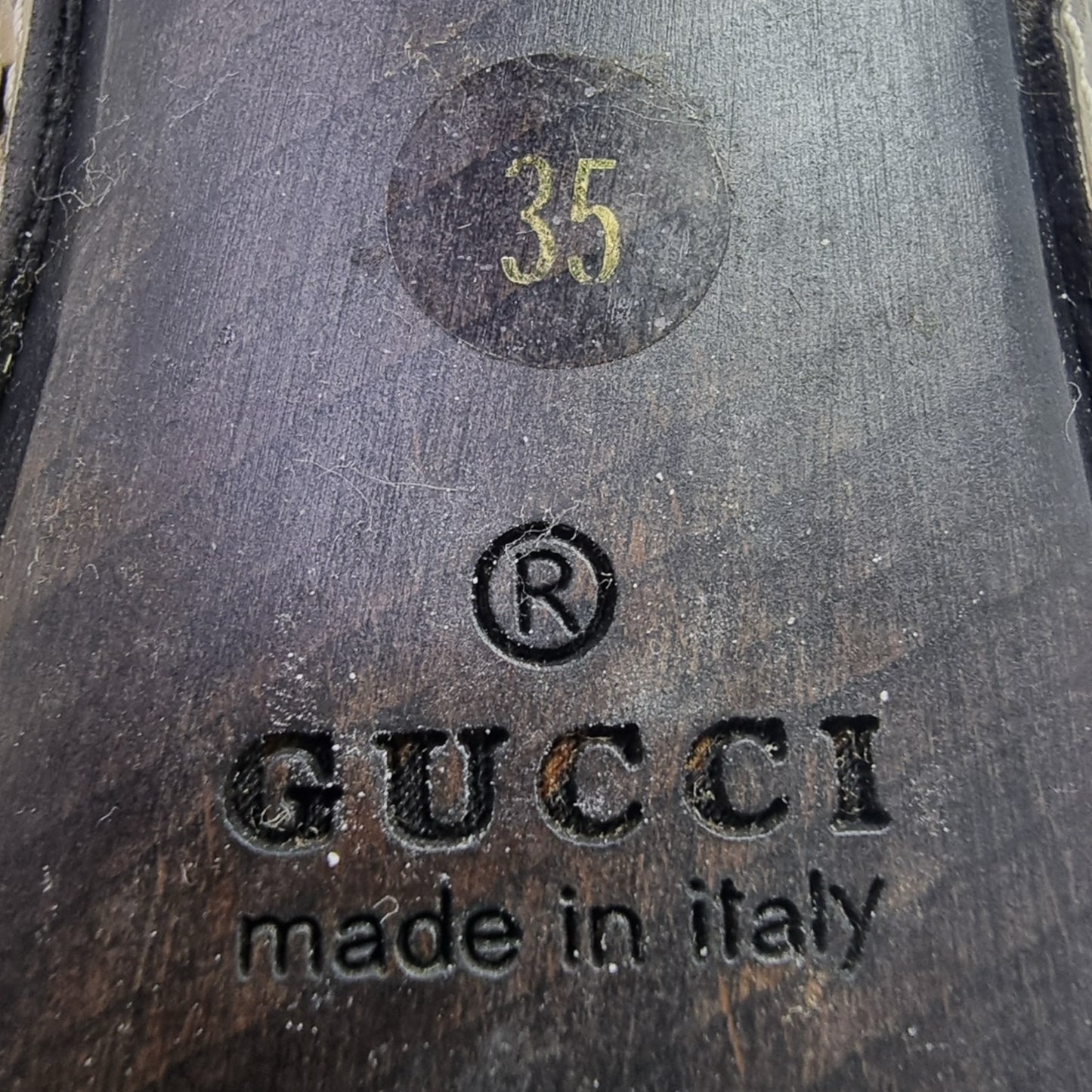 Gucci GG Horsebit Accent Slides Heels (Metallic Silver)