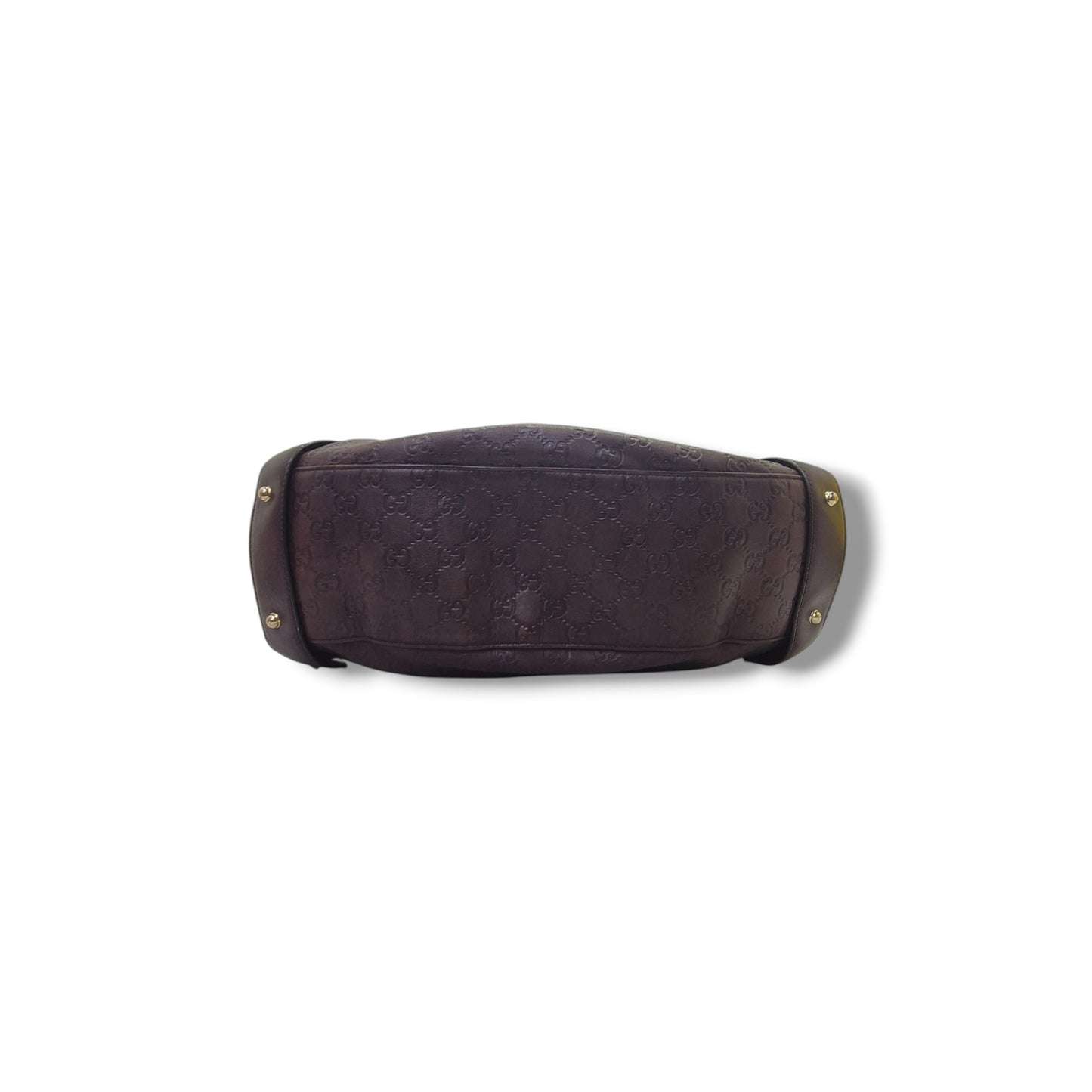 Gucci Guccissima Horsebit Pelham Leather Shoulder Bag Ghw (Brown)