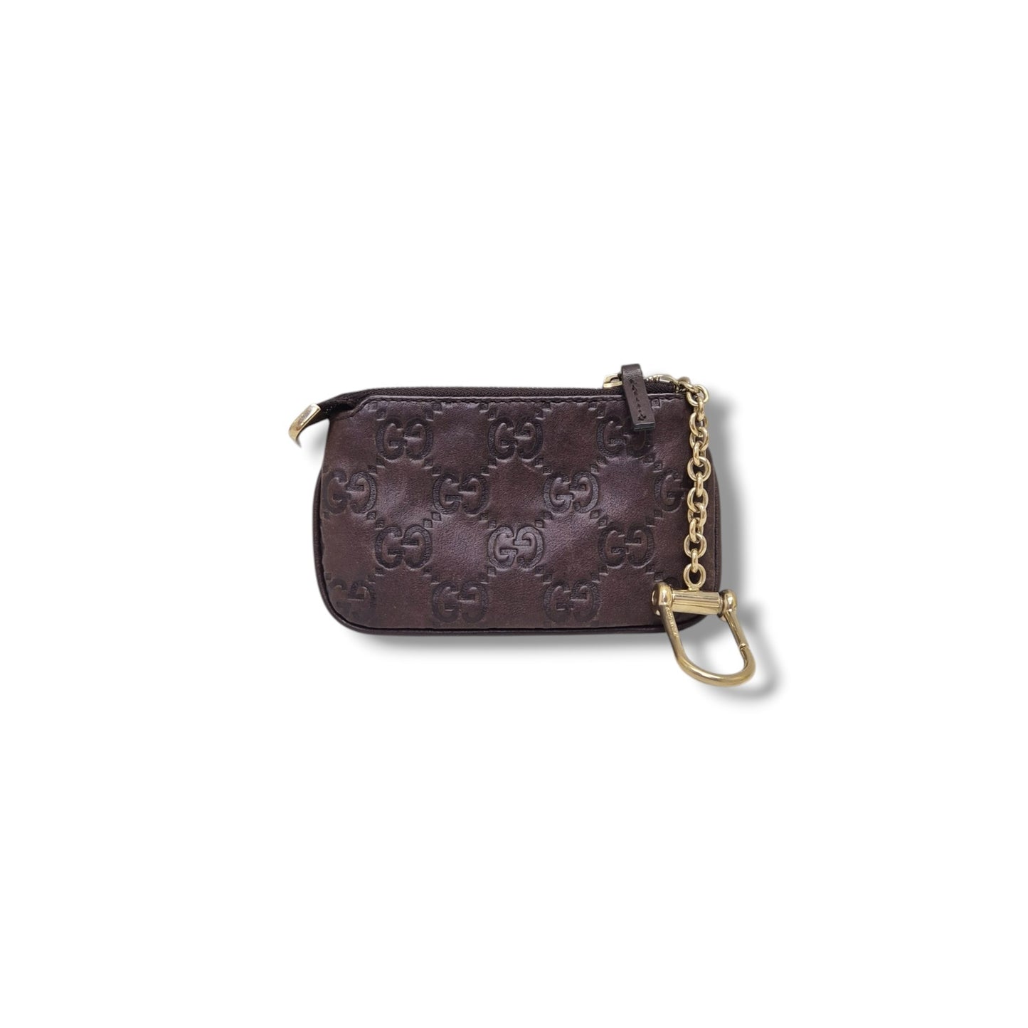 Gucci Guccissima Horsebit Pelham Leather Shoulder Bag Ghw (Brown)