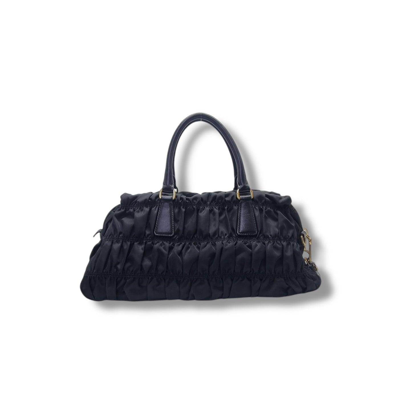 Prada B1407L Gaufre Nylon Tote Ghw (Black)