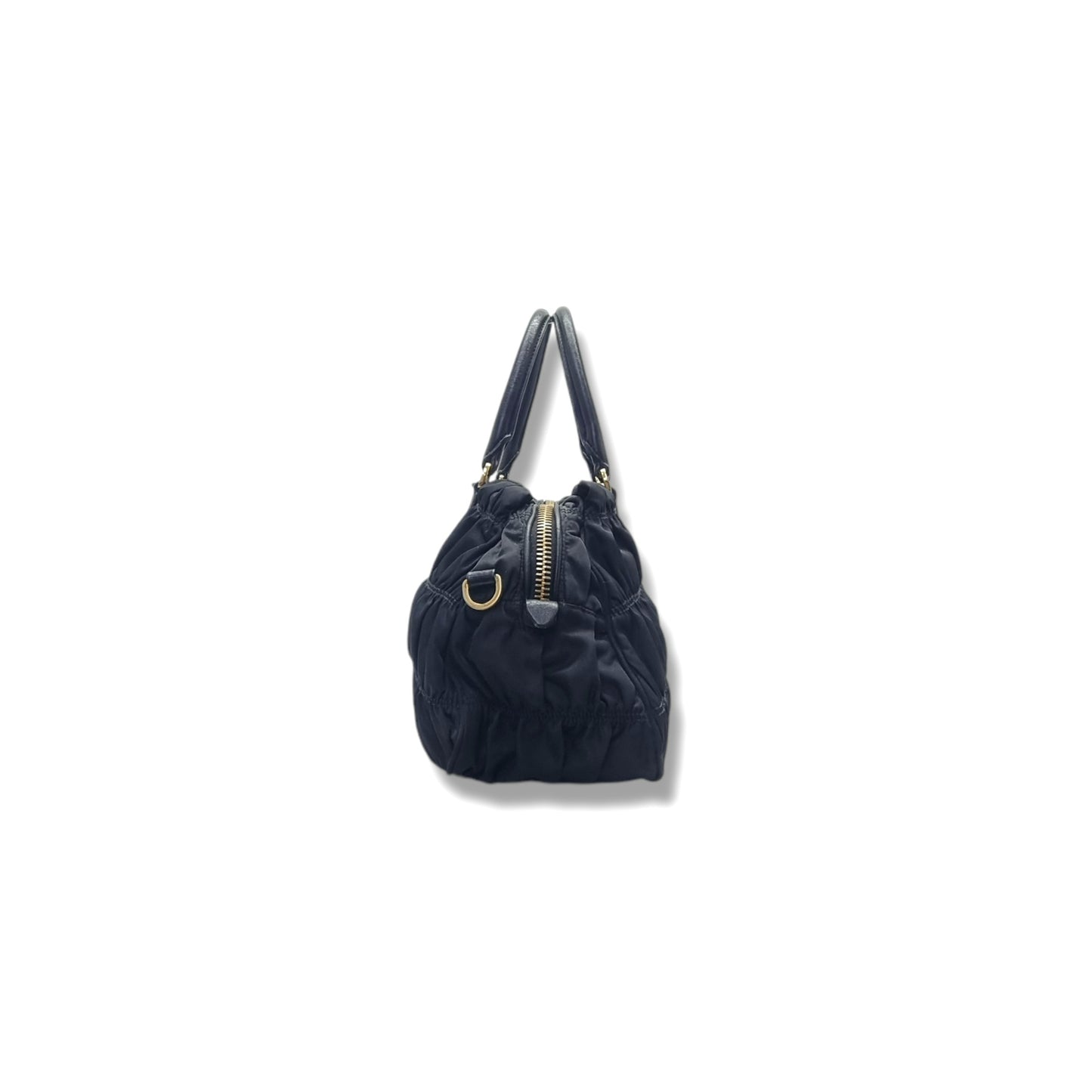 Prada B1407L Gaufre Nylon Tote Ghw (Black)