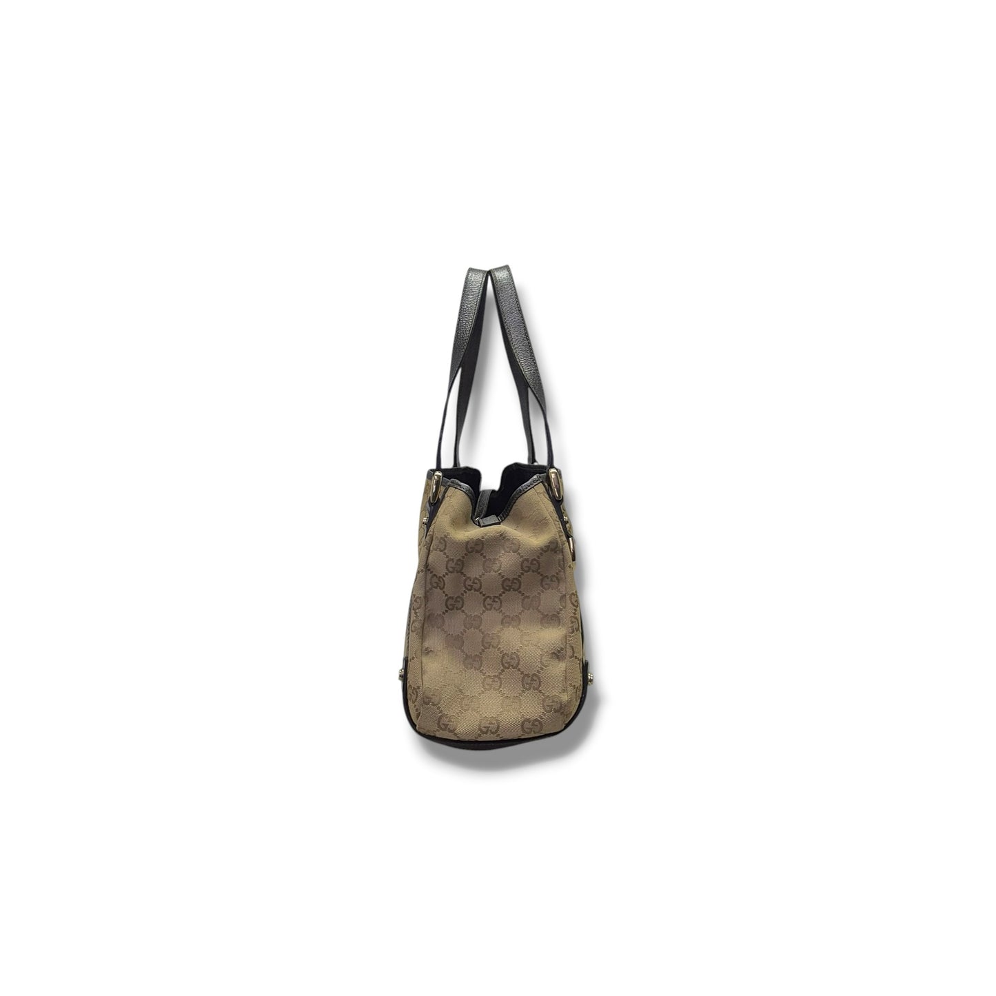 Gucci GG Canvas Abbey Hobo Bag Ghw (Beige/Dark Silver)