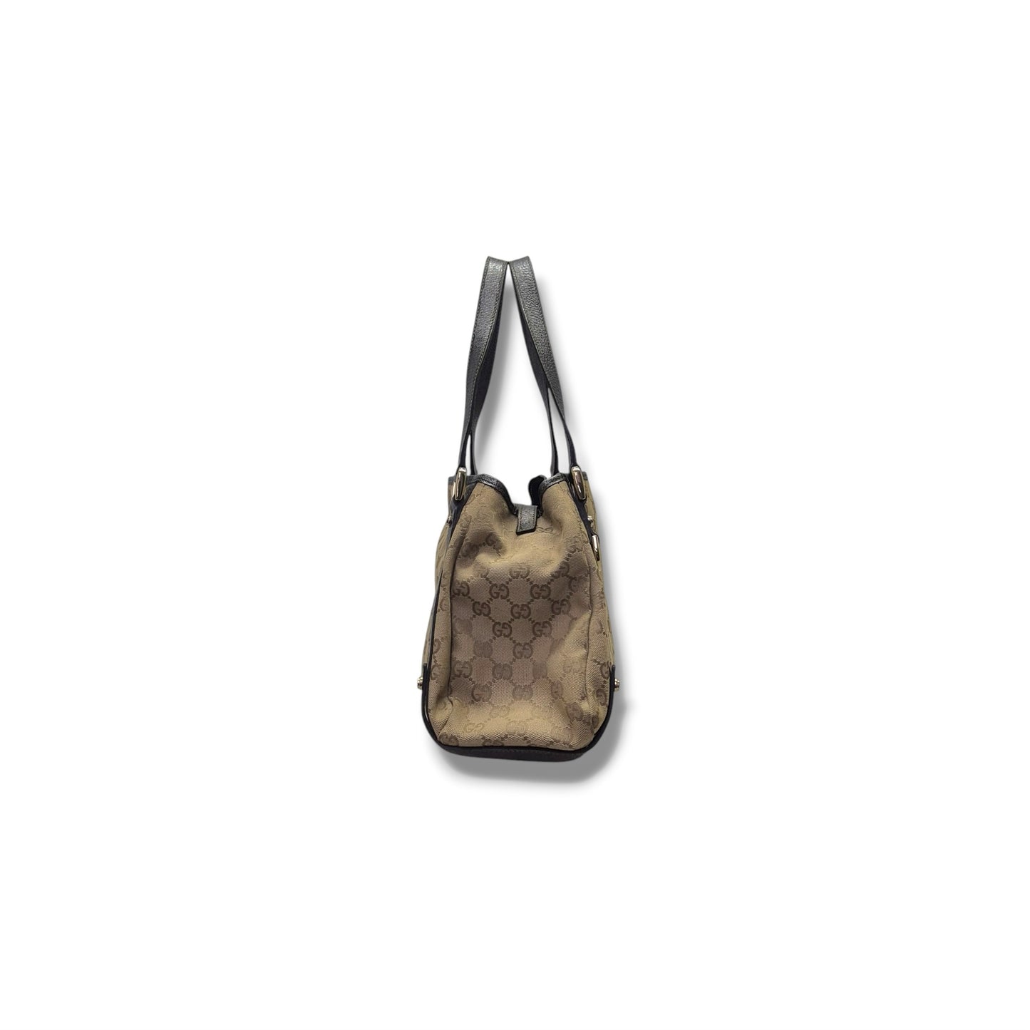 Gucci GG Canvas Abbey Hobo Bag Ghw (Beige/Dark Silver)