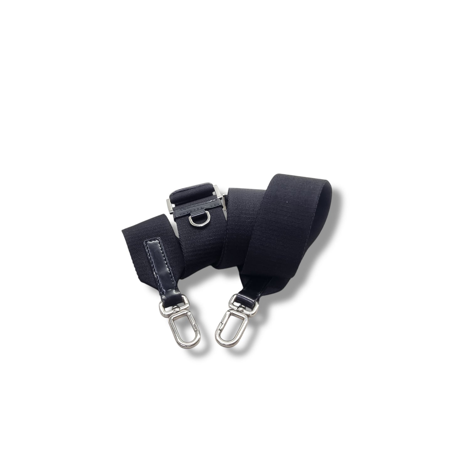 Prada 2VH129 Spazzolato Leather Crossbody Shw (Black)