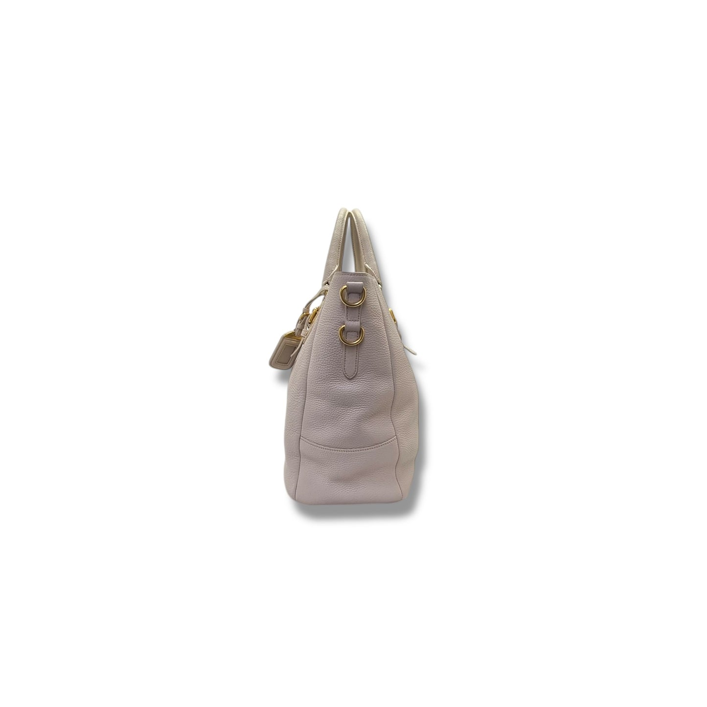 Prada Vitello Daino Tote Bag Ghw (Cream Off White)