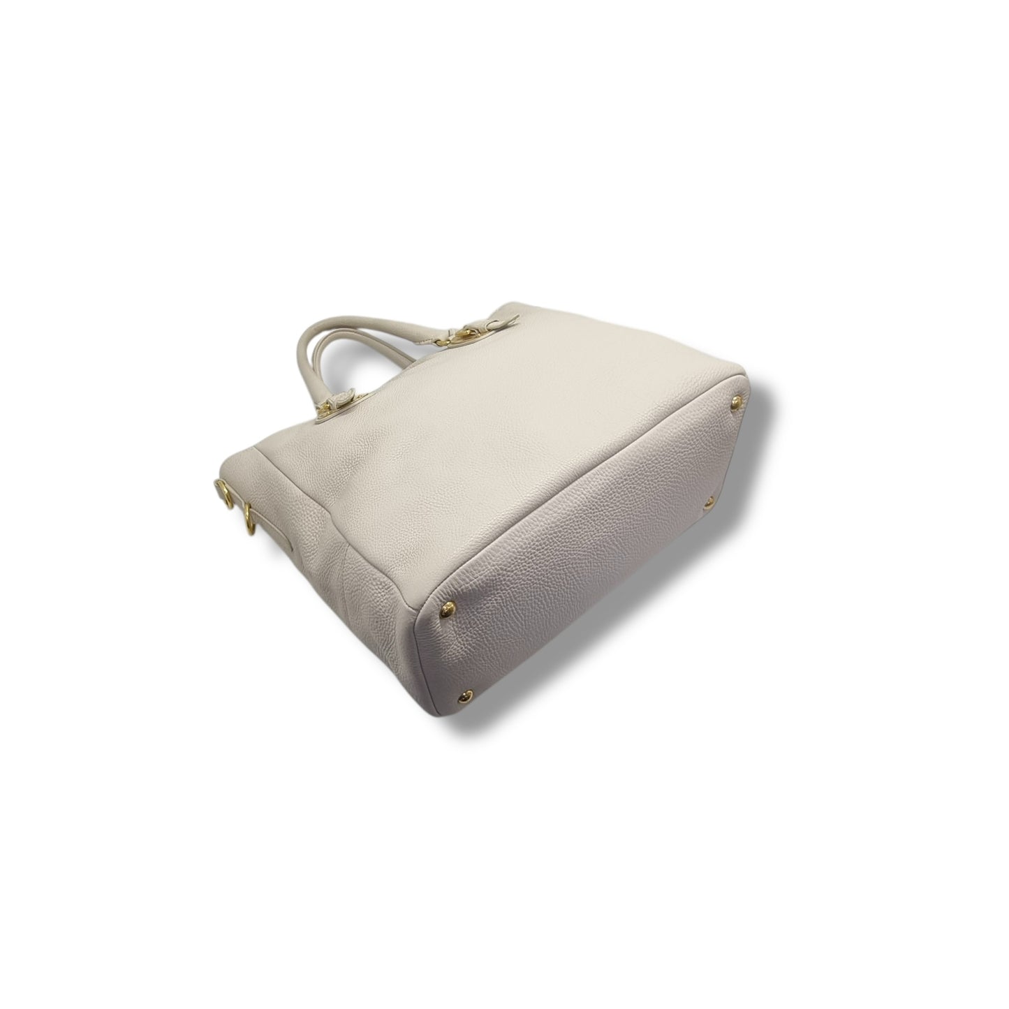 Prada Vitello Daino Tote Bag Ghw (Cream Off White)
